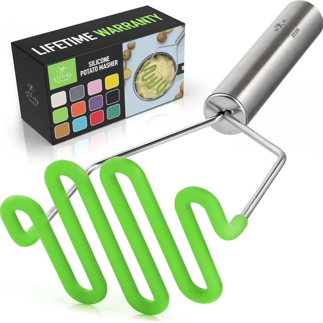 Potato Masher with Premium Silicone-Coated Stainless Steel
