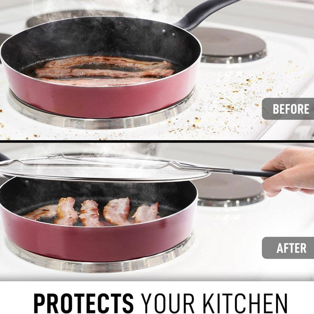 13” Stainless Steel Frying Pan Splatter Screen