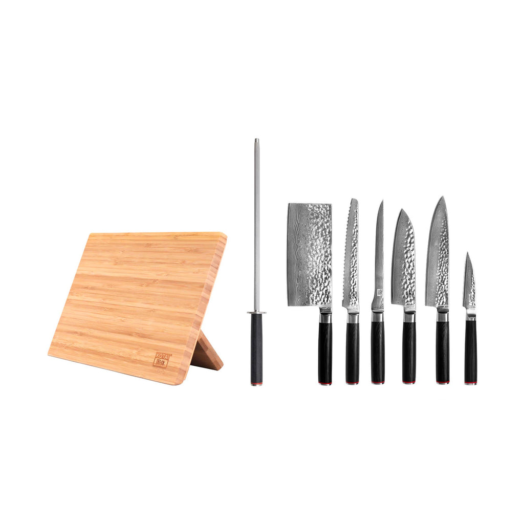 Complete Professional 8-Piece Knife Set - Pakka Damascus