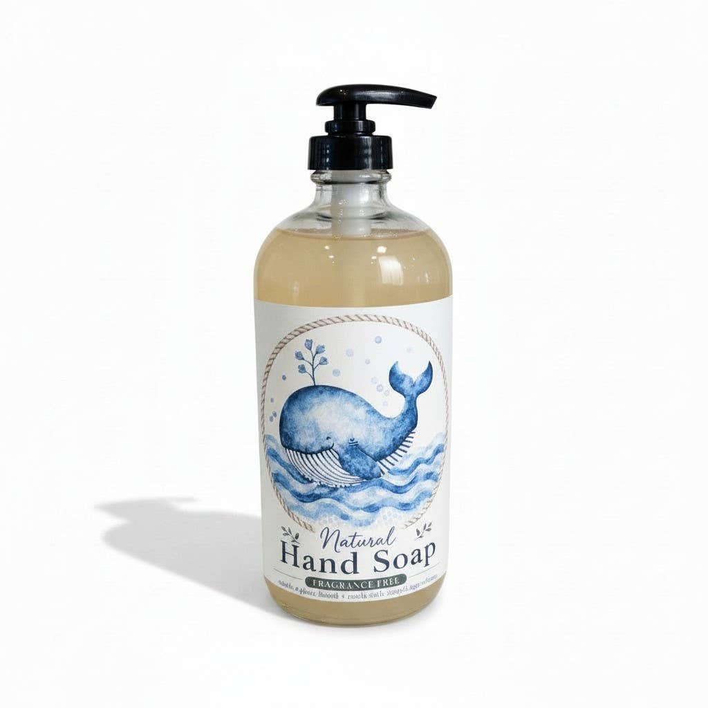 Natural Hand Soap Seashore Inspired, Nautical Theme Whale