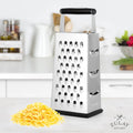 4-Sided Stainless Steel Cheese Grater with Handle