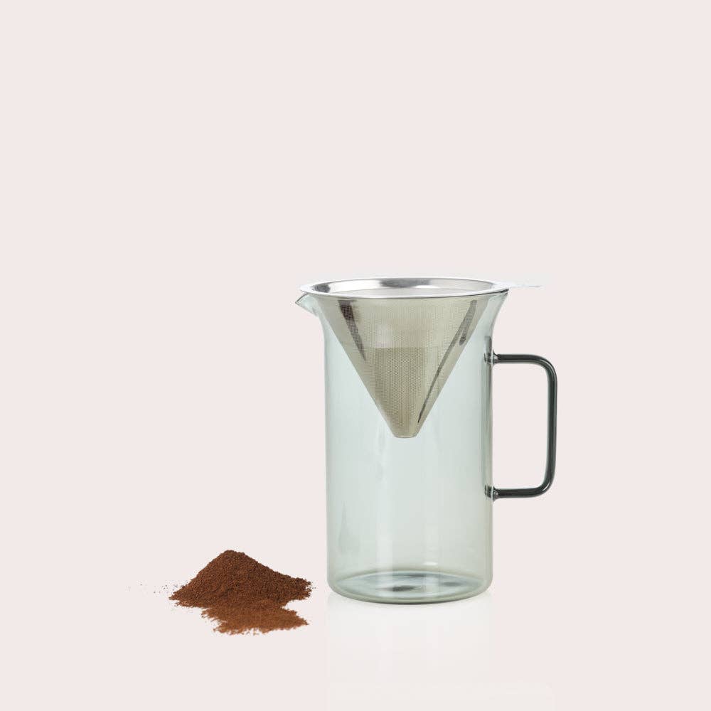 AdHoc Impact Pour Over Coffee Maker in Grey Glass