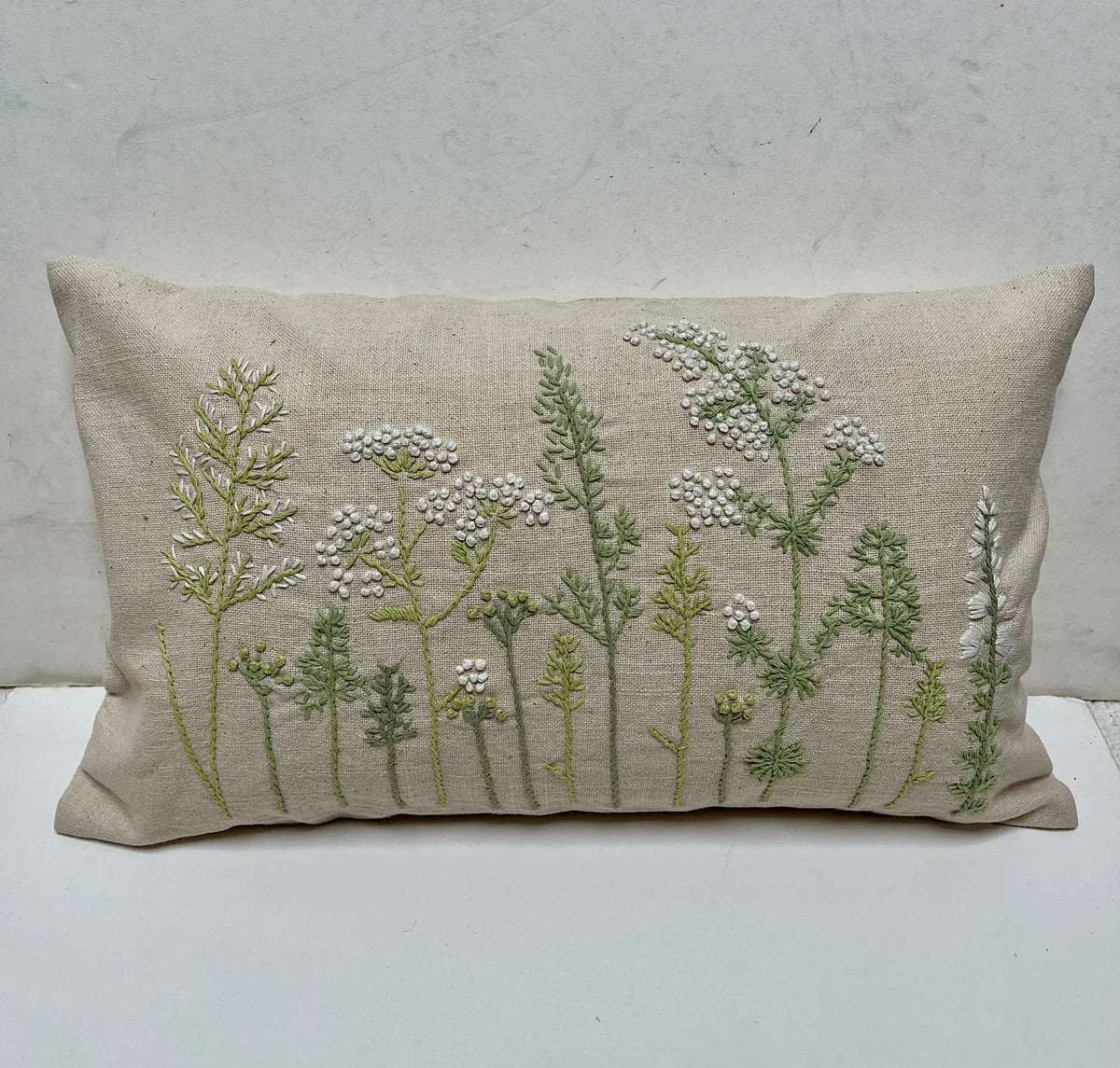 Pillow Applique/Embo 12x20" Meadow Green