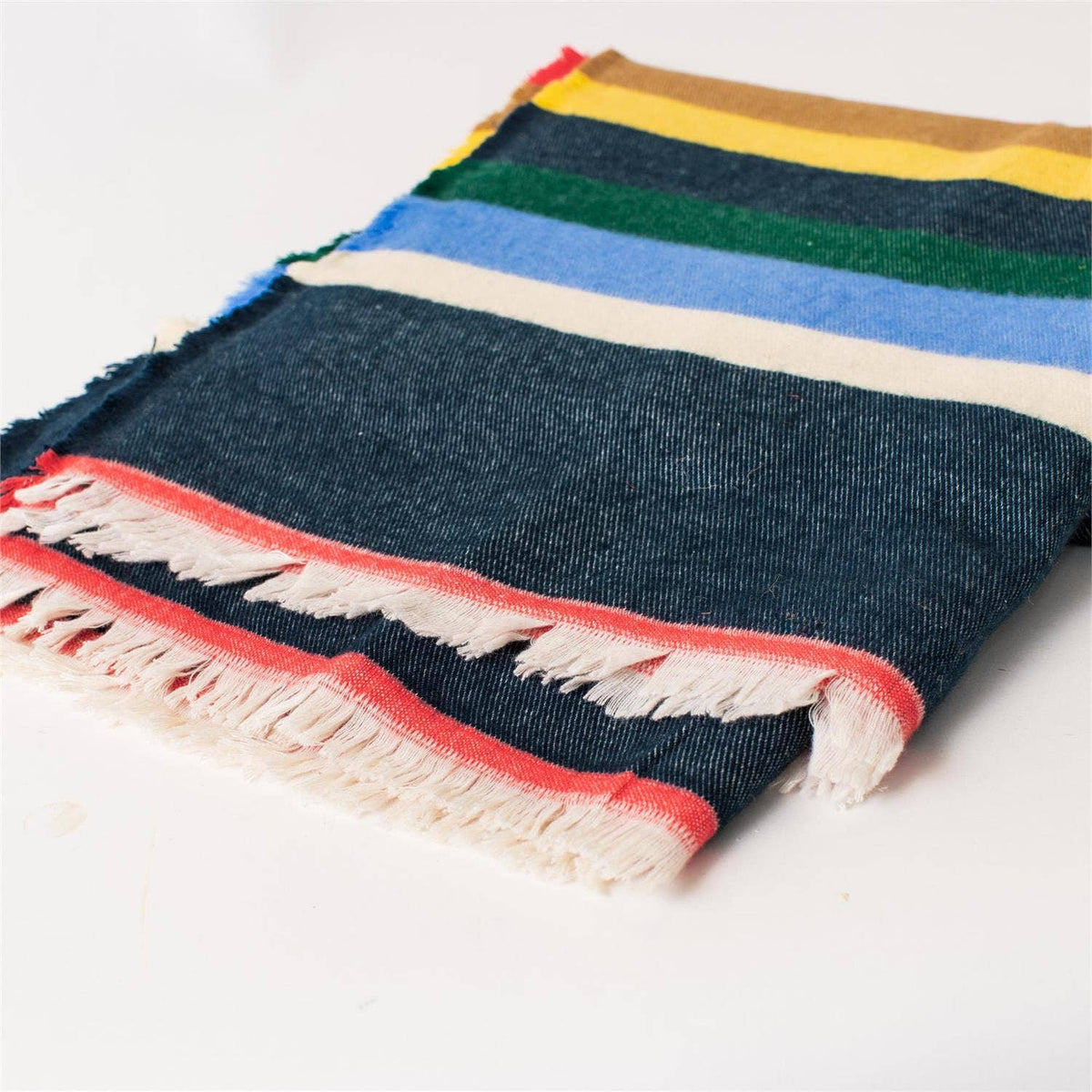 Multicolor Cabin Stripe Throw Blanket (Pk/2) | Lodge Decor