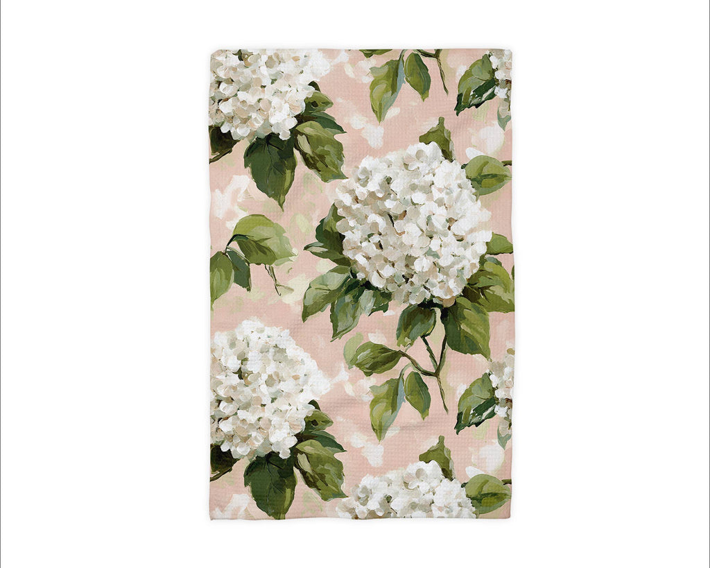 Hydrangea Flower Chinoiserie Kitchen Towel Preppy Spring