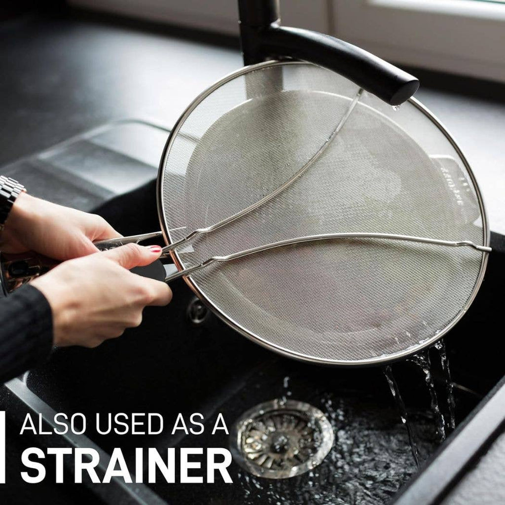 13” Stainless Steel Frying Pan Splatter Screen