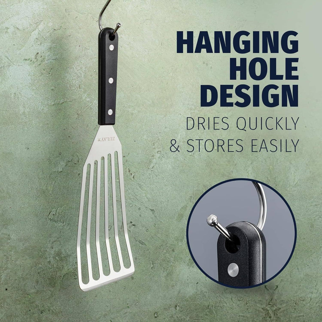 Stainless Steel Fish Spatula for Nonstick Cookware 12.4"