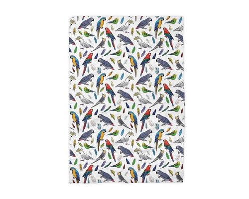 Bird Watcher Waffle Weave Kitchen Towel Nature Decor