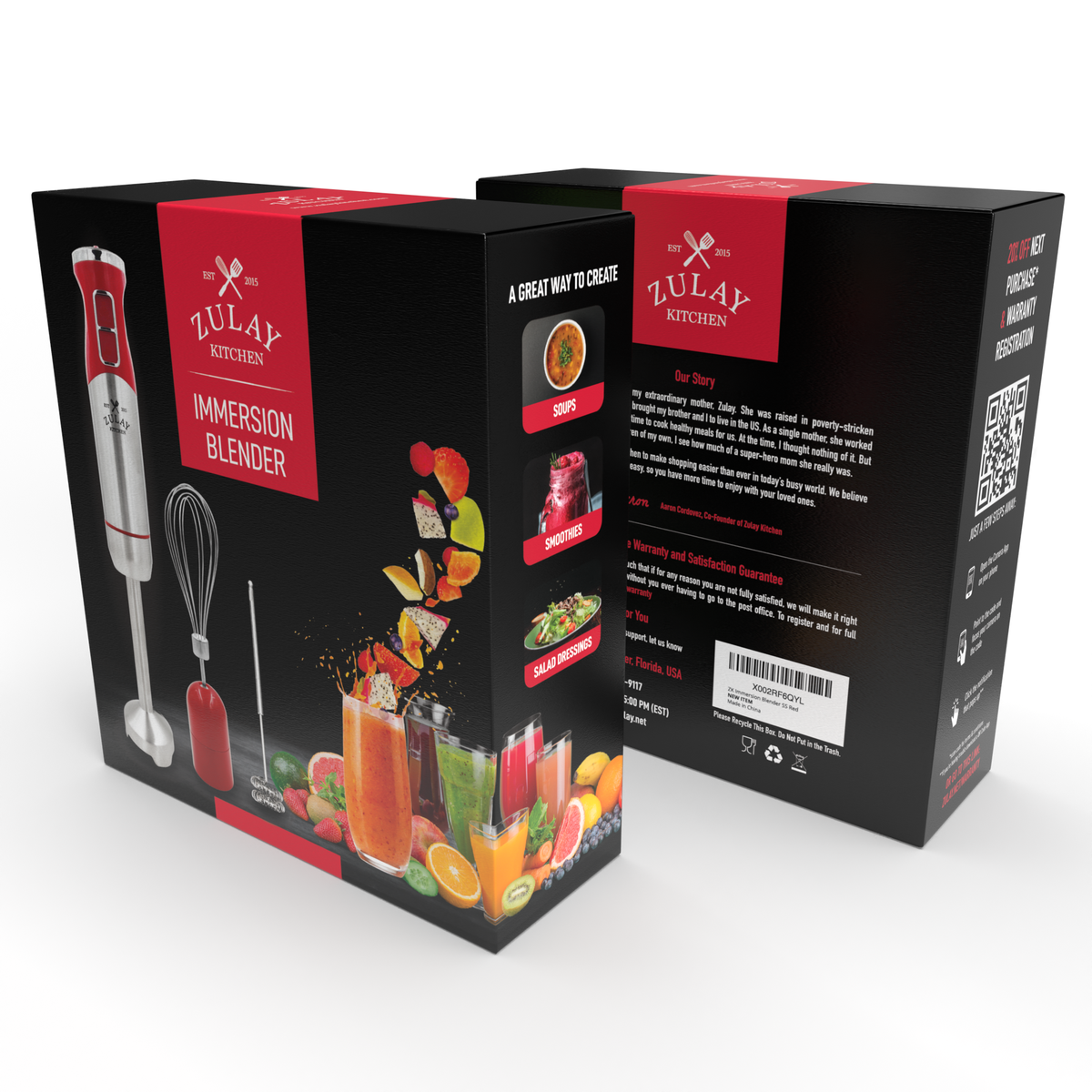 Immersion Blender Handheld 500W - 8 Speed