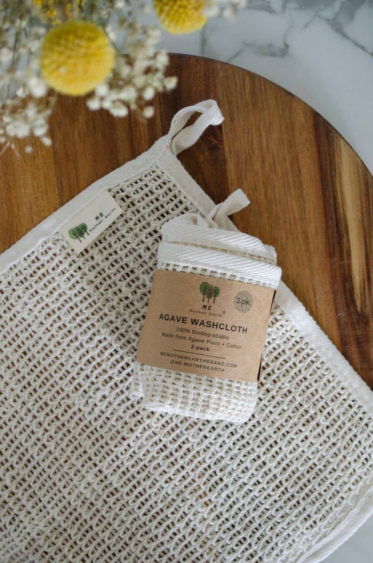 Natural Agave Washcloth 2-Pack