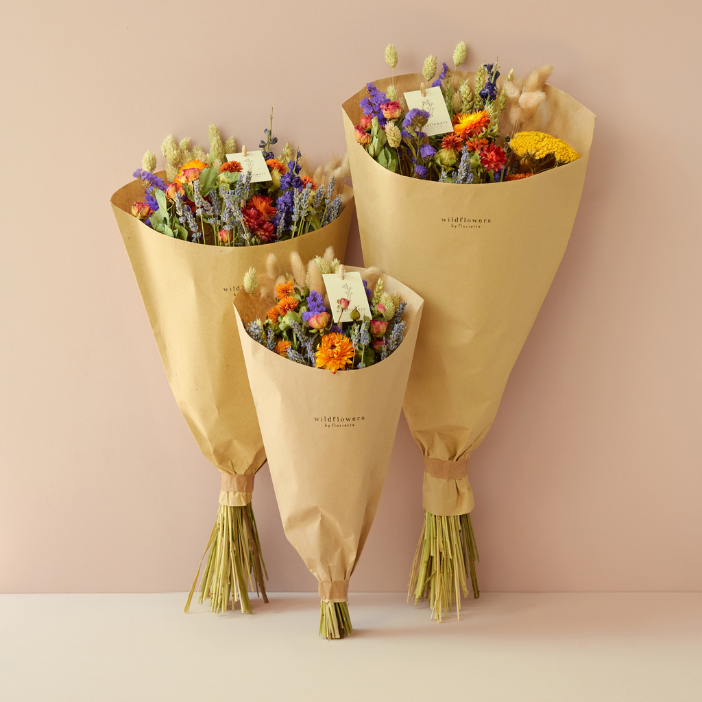 Dried Flowers - Field Bouquet - Orange