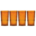 Claro Amber Highball Glasses, Set of 4 - Autumn- Vintage