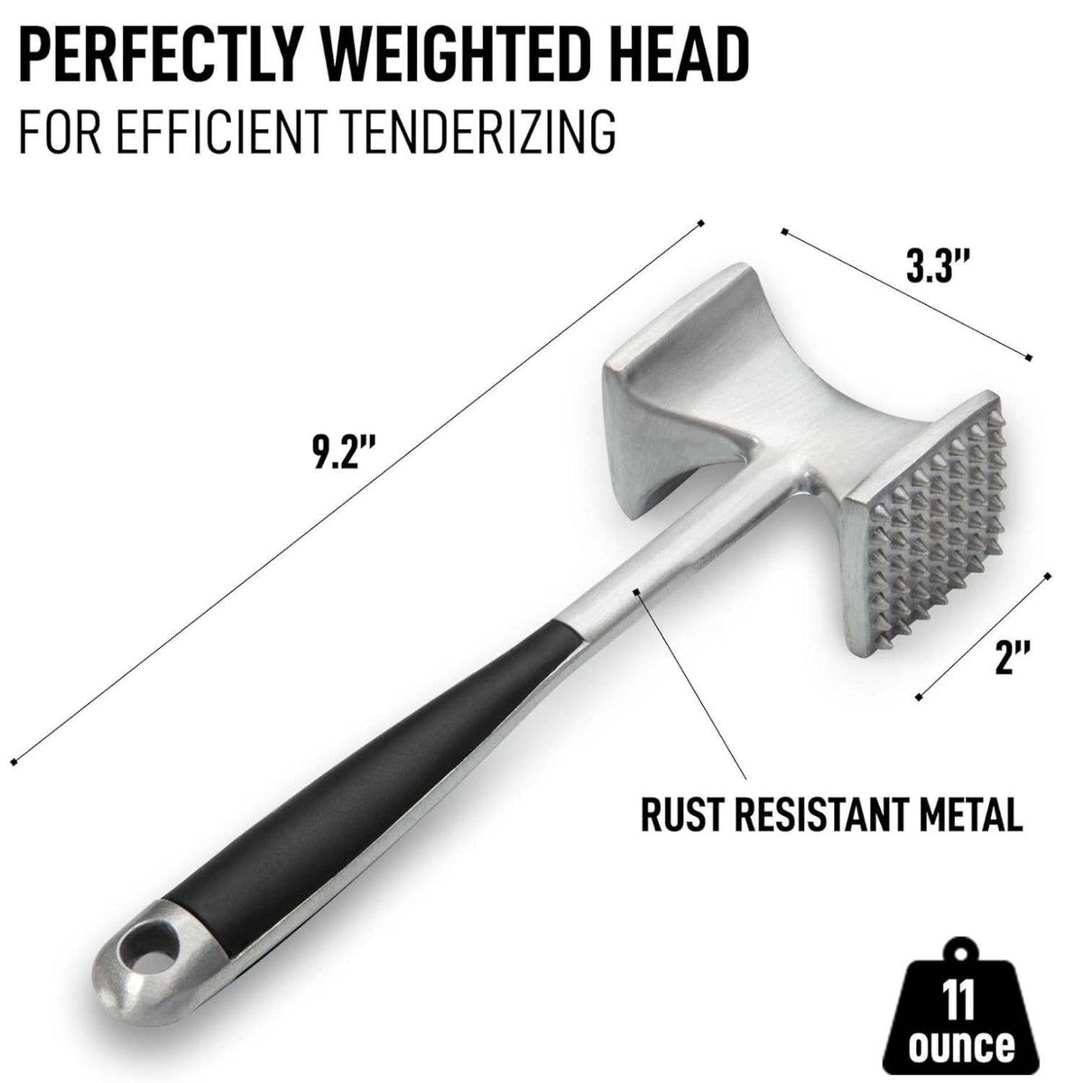 Dual Sided Heavy Duty Meat Hammer Tenderizer