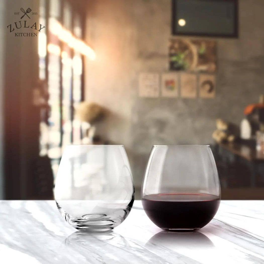 Stemless Wine Glasses 14.5oz – Set of 4