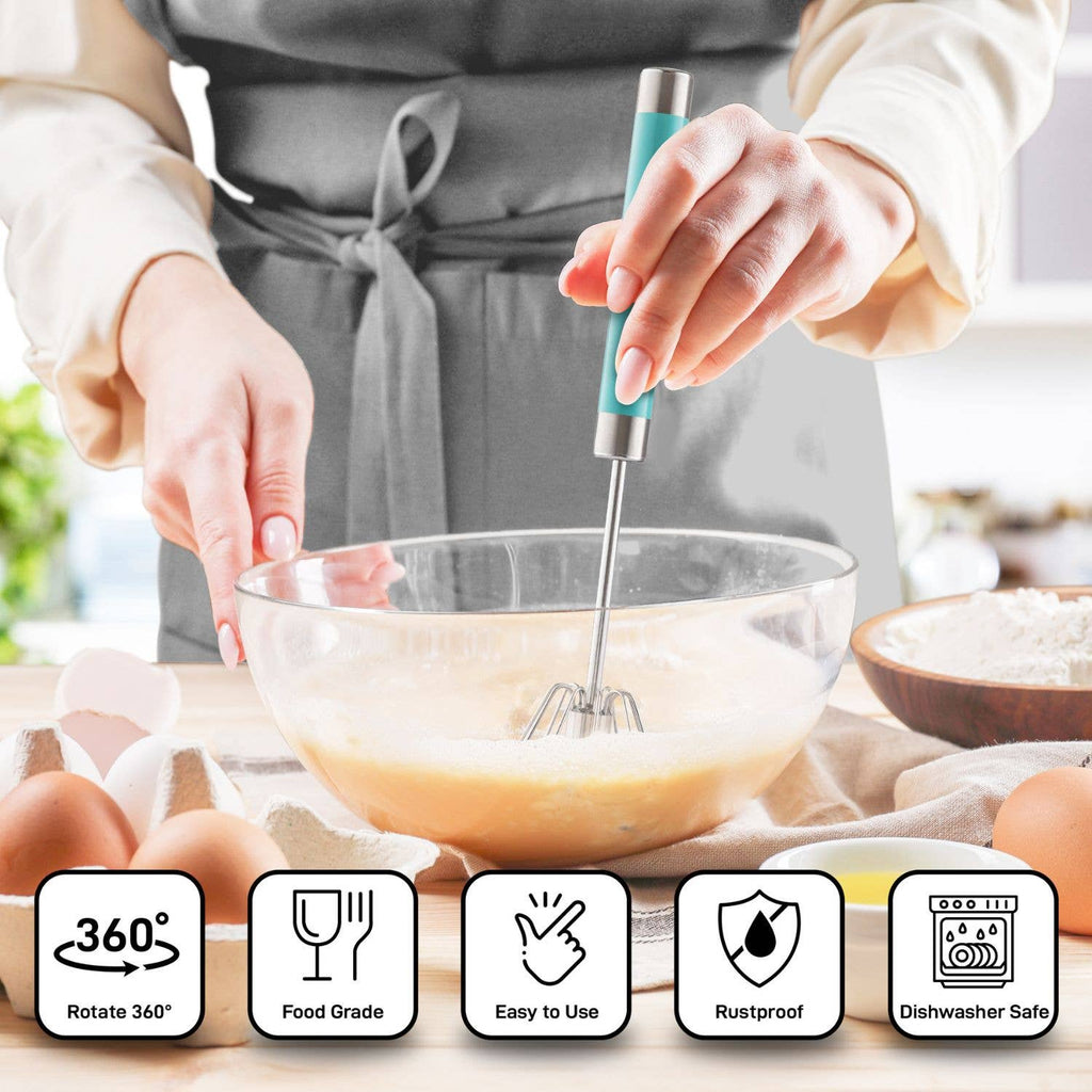 Traditional Rotary Push Whisk - Egg Beater