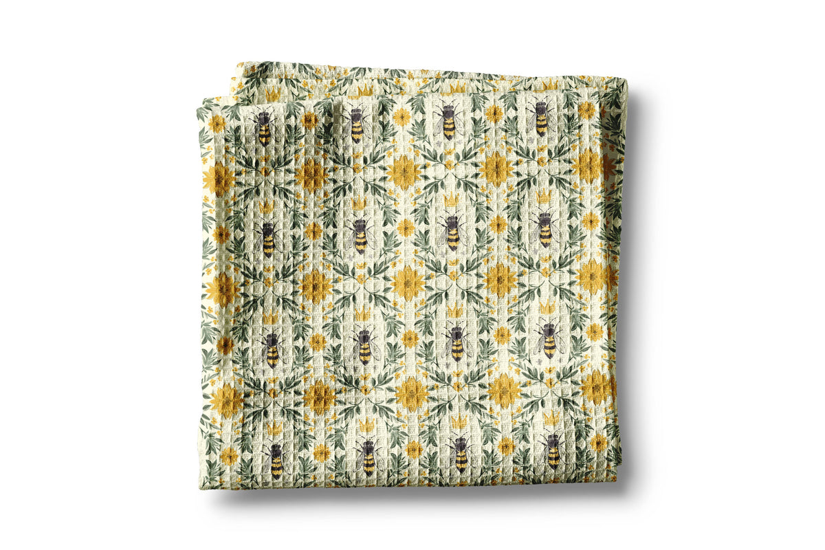 Honey Apiary Bee Botanical Beekeeper Kitchen Towel Dish Hive