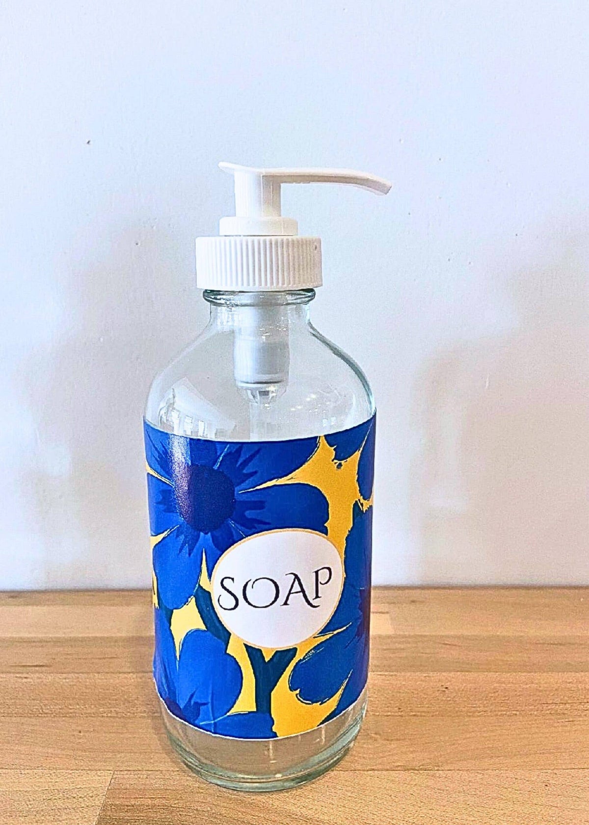Organic Castile Hand Soap in Glass Dispenser