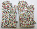 Oven Mitts Pair Cornwall Yellow/pink