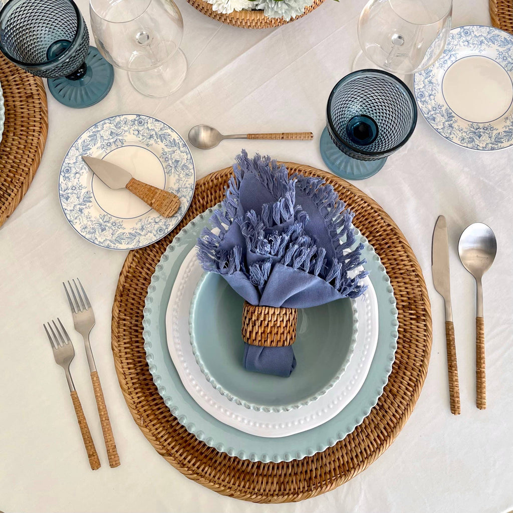 Rattan Oval Napkin Rings – 6-Piece Set