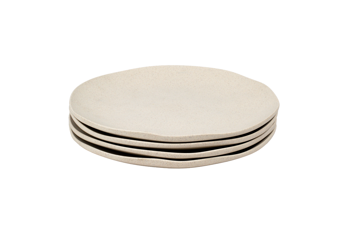 Organic Coupe Wheat Off White PP 12 Pc Dinnerware Set
