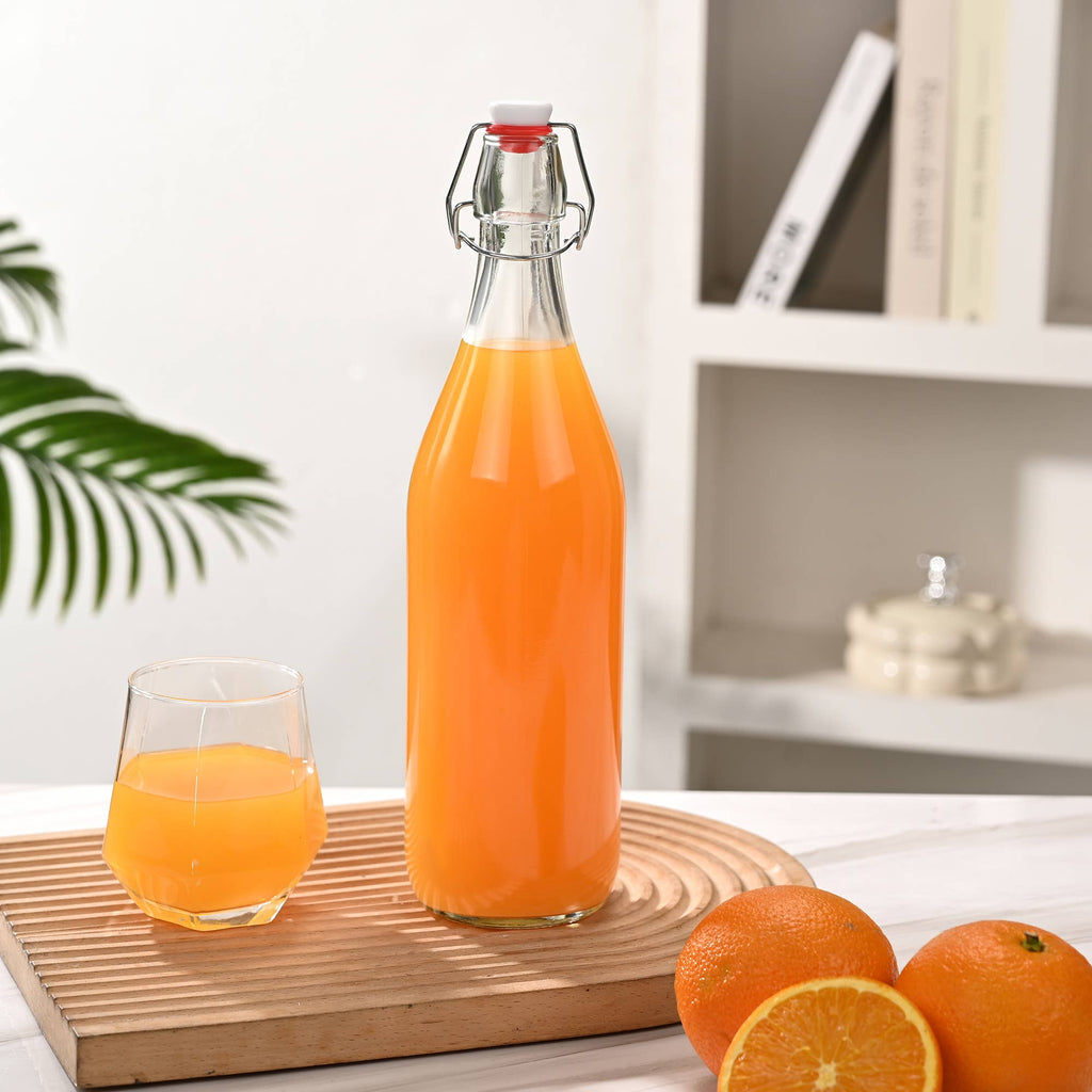 Fox Run Flip Top Glass Bottle, 1 Liter Air Tight Bottle