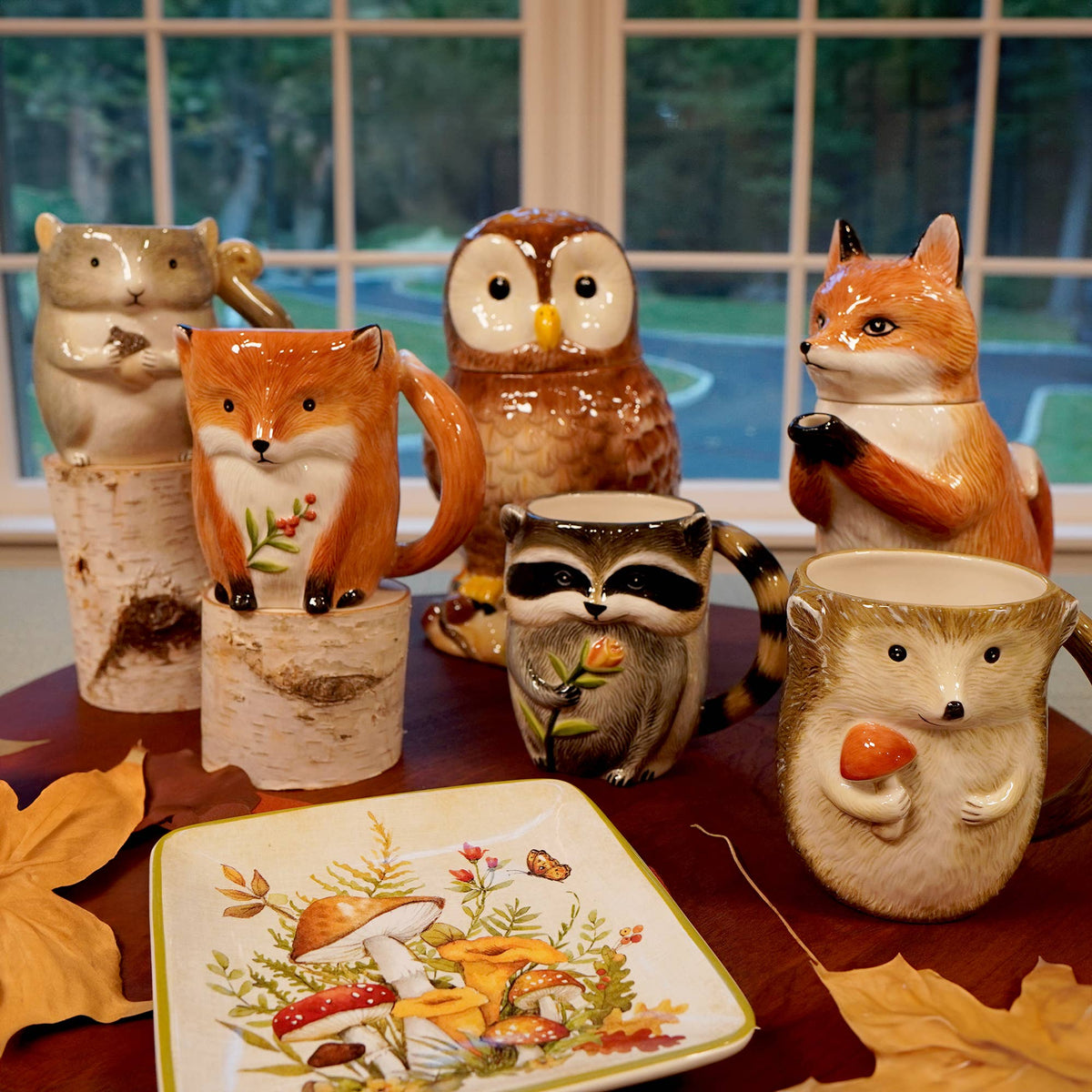 Woodland Critters Fall 3-D Mugs 16 oz.