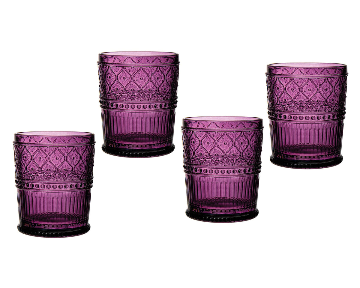 Set of Four Claro Plum Glasses - avail in DOF or Highball