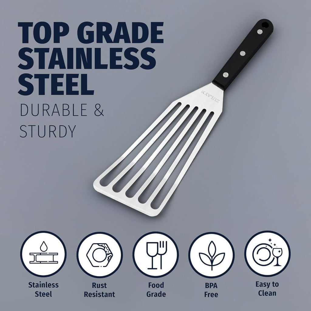 Stainless Steel Fish Spatula for Nonstick Cookware 12.4"