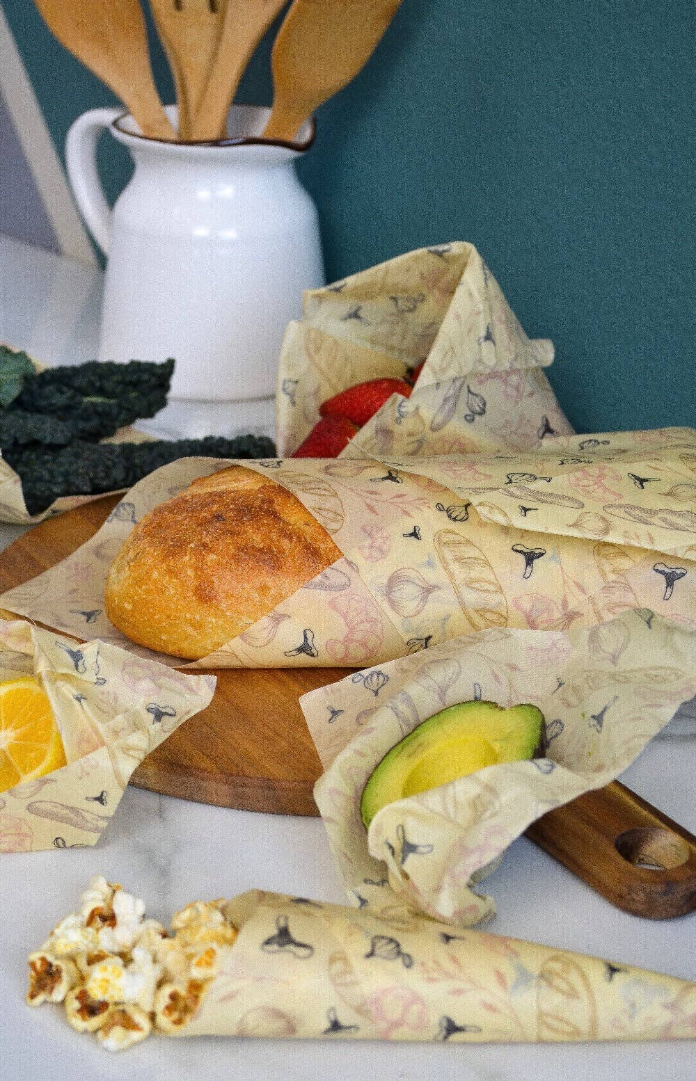 Eco-Friendly Plant-Based Wax Food Wrap Roll- 5ft