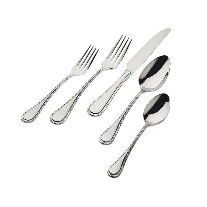 18/0 Stainless Steel 20pc Bead Flatware Set-Service for four