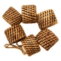 Rattan Oval Napkin Rings – 6-Piece Set