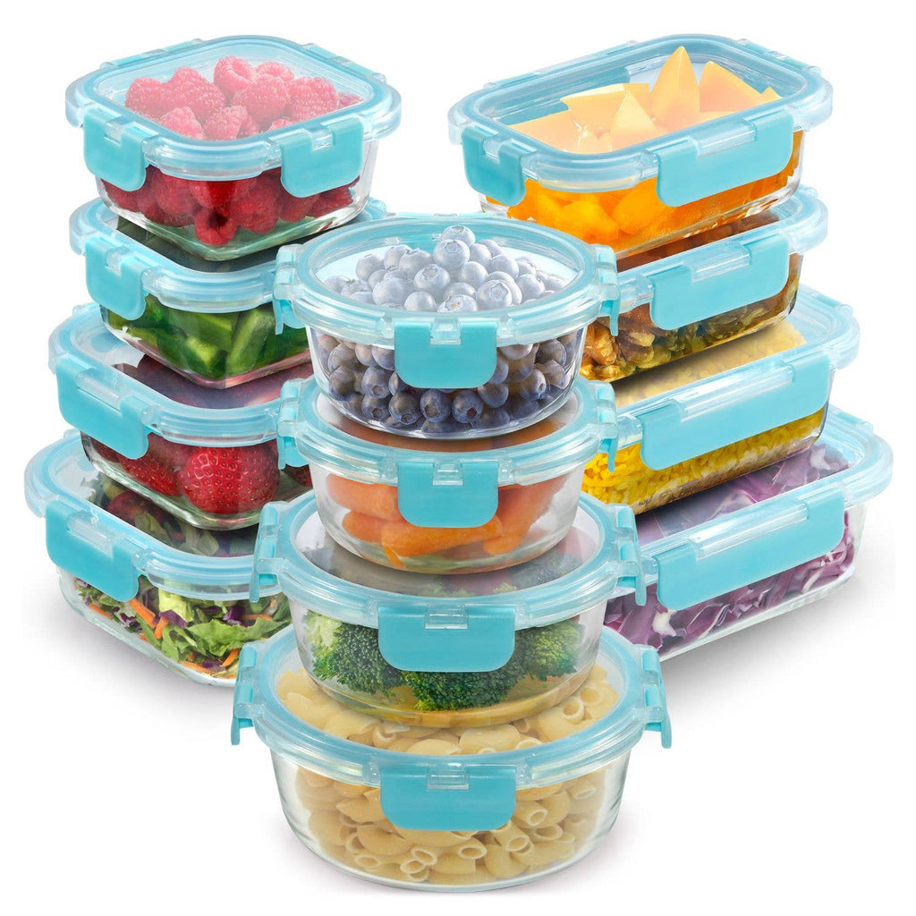 Glass Meal Prep Containers with Lids – 12 Pack