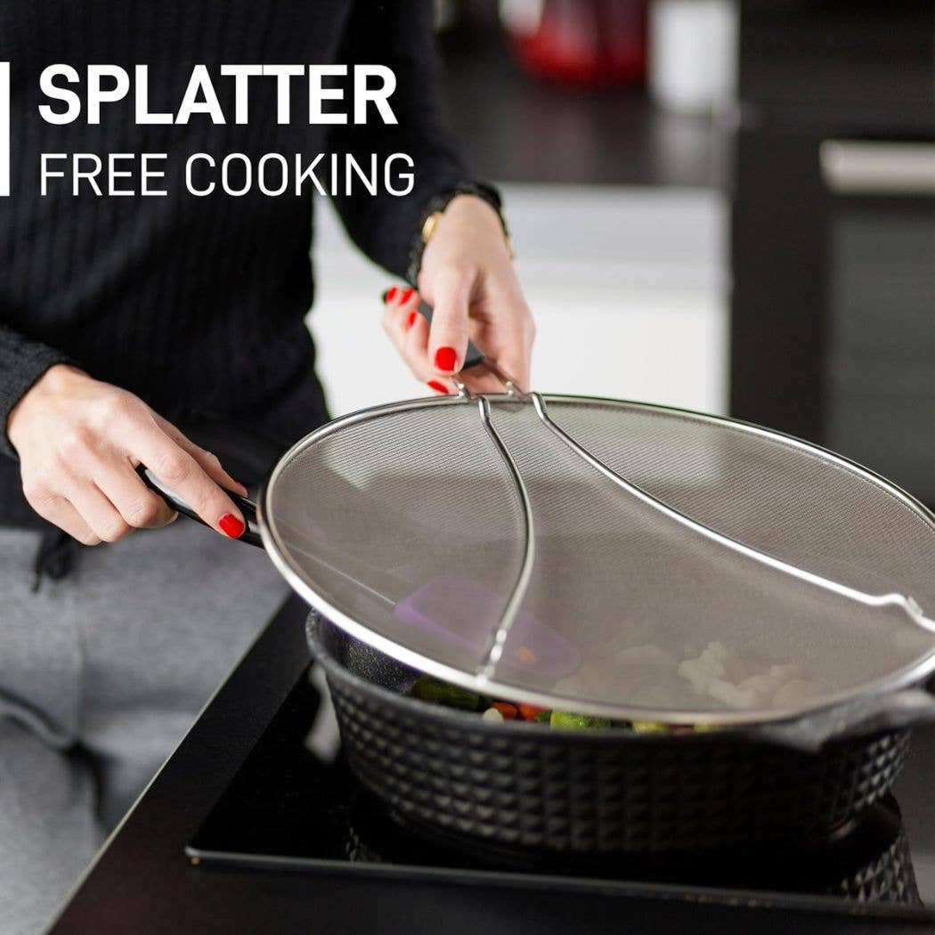 13” Stainless Steel Frying Pan Splatter Screen