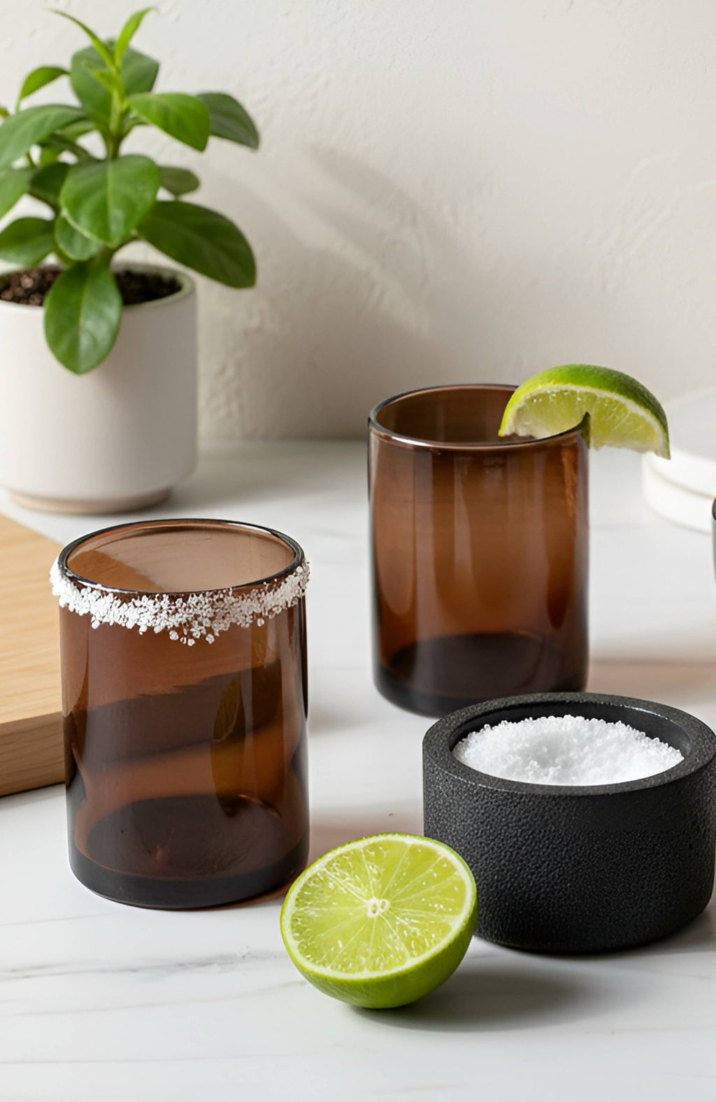 Concrete Salt Cellar with Wooden Lid