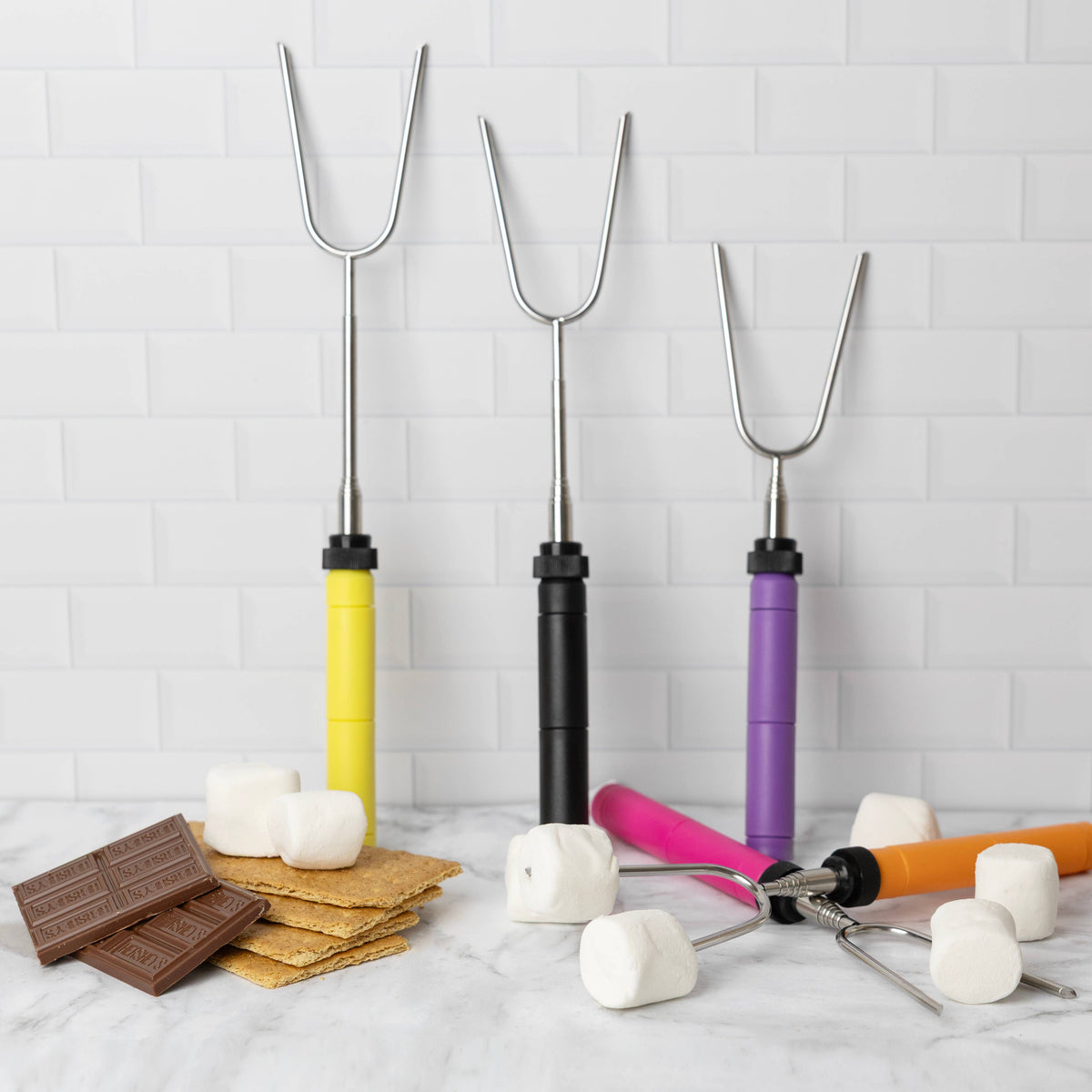 Outset Smores Sticks, Set of 5 Expandable 32" Skewers