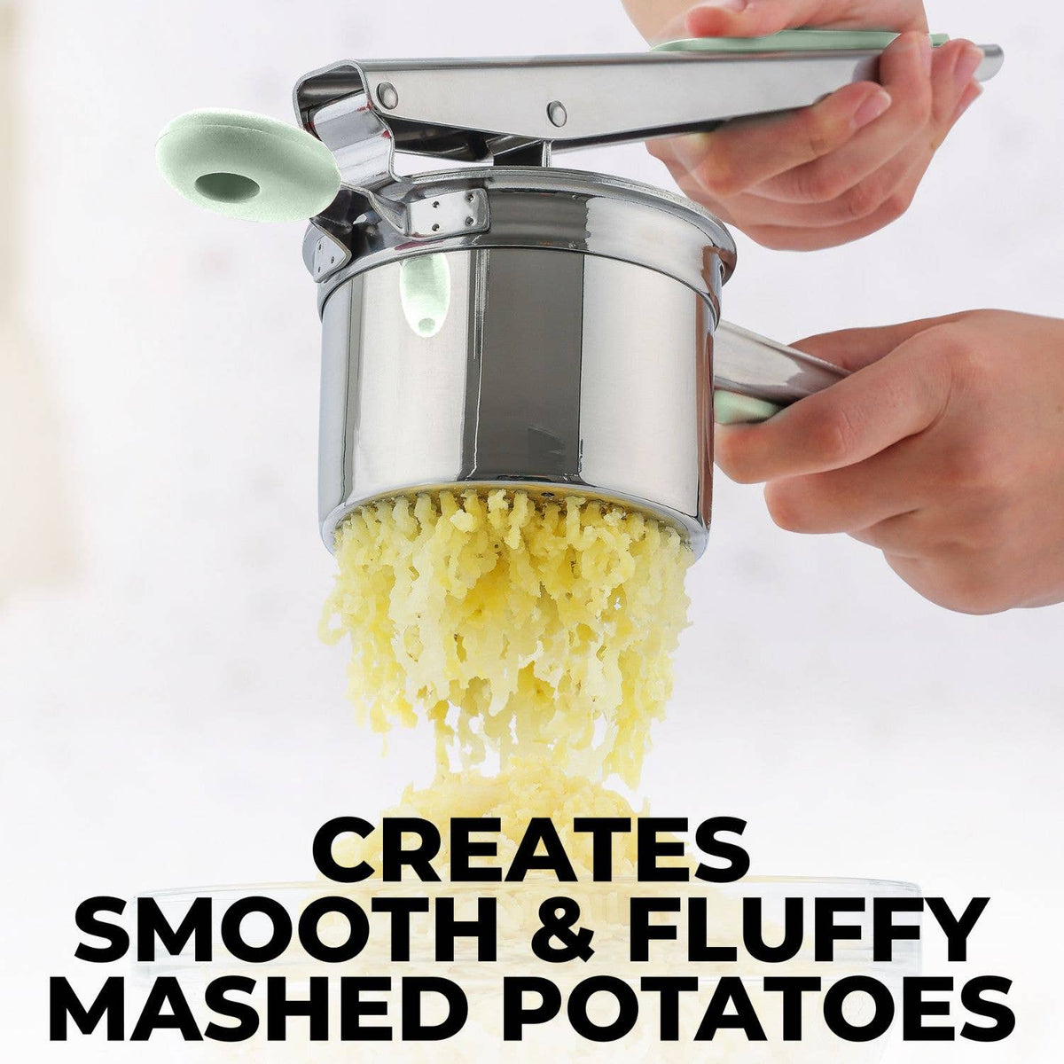 15oz Potato Ricer – Heavy-Duty Stainless Steel with 2 Discs