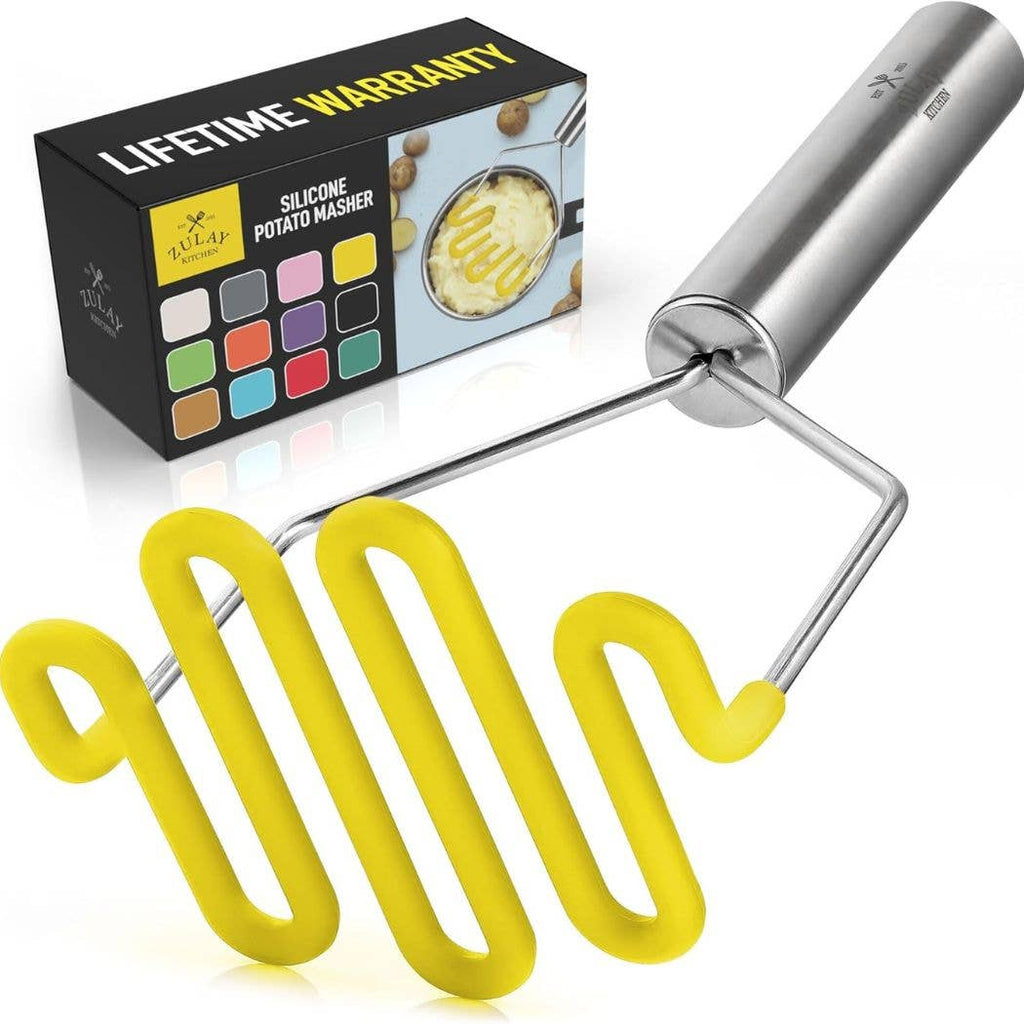 Potato Masher with Premium Silicone-Coated Stainless Steel