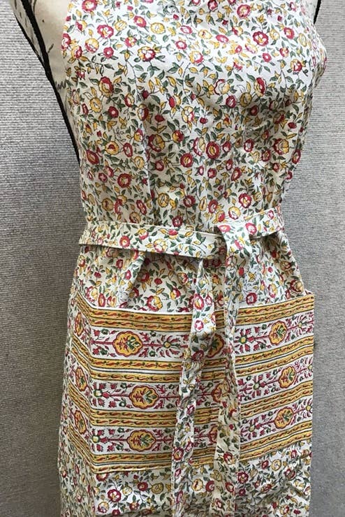 Apron Cornwall Yellow/Pink
