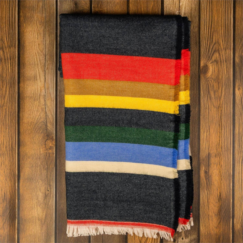 Multicolor Cabin Stripe Throw Blanket (Pk/2) | Lodge Decor