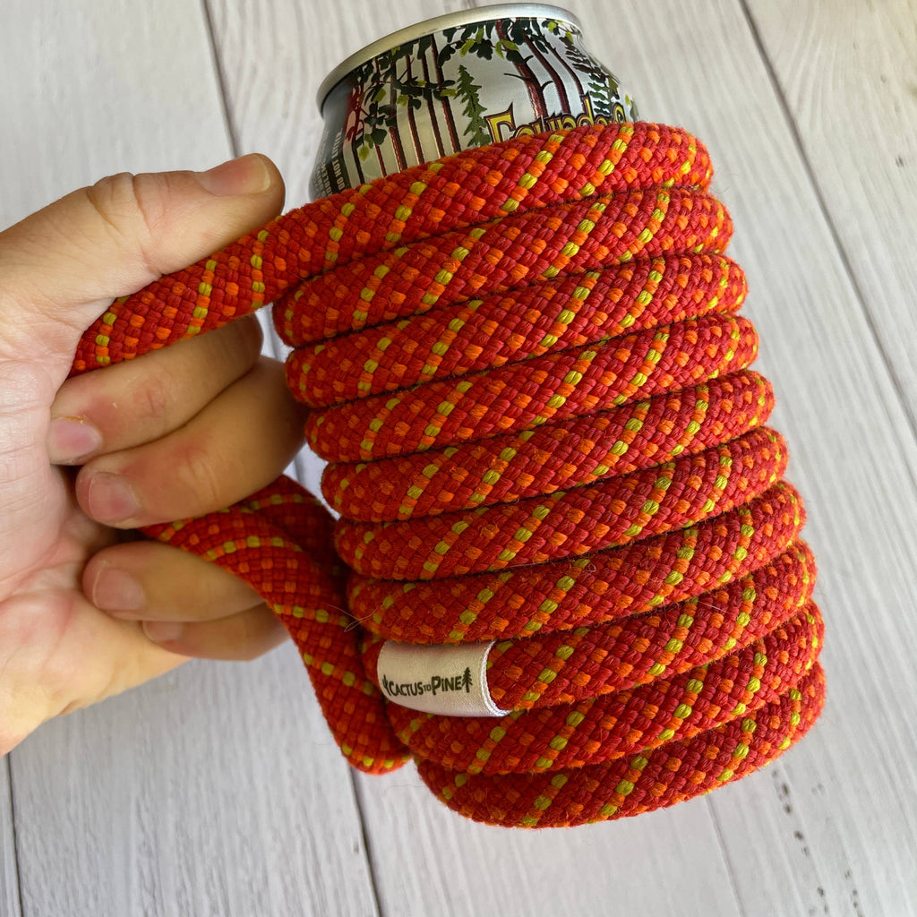 Standard Can Cozie – Upcycled Climbing Rope -Fits 12 oz Cans