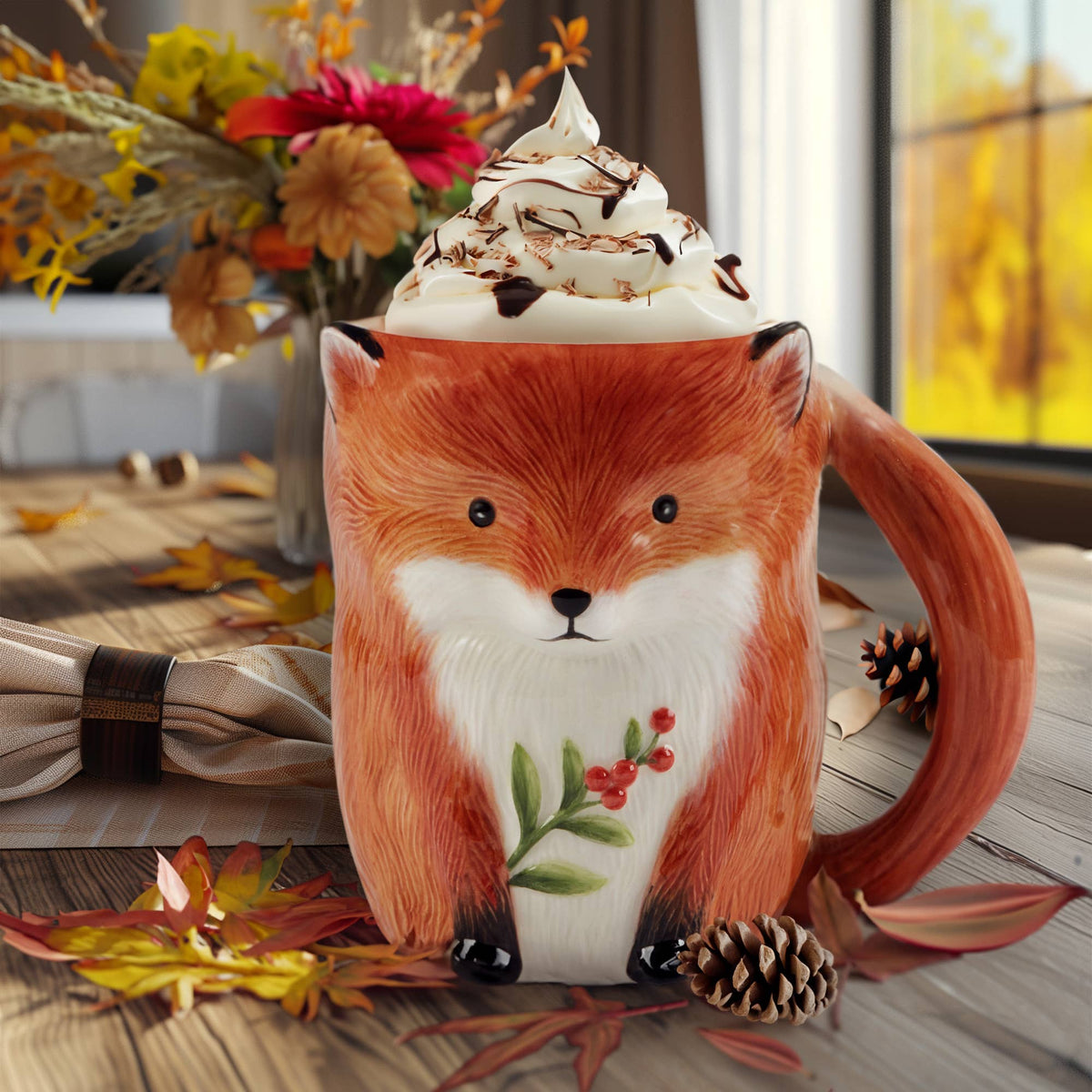 Woodland Critters Fall 3-D Mugs 16 oz.