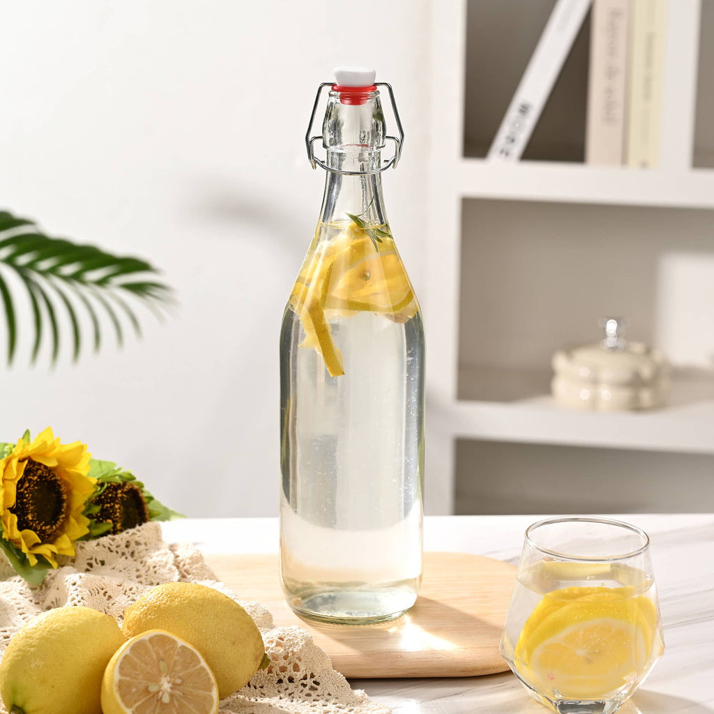 Fox Run Flip Top Glass Bottle, 1 Liter Air Tight Bottle