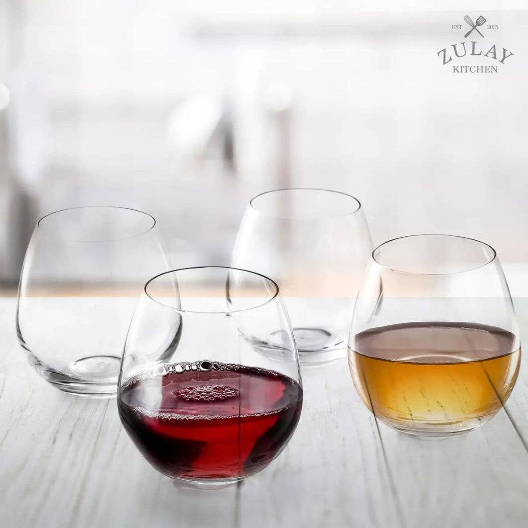 Stemless Wine Glasses 14.5oz – Set of 4