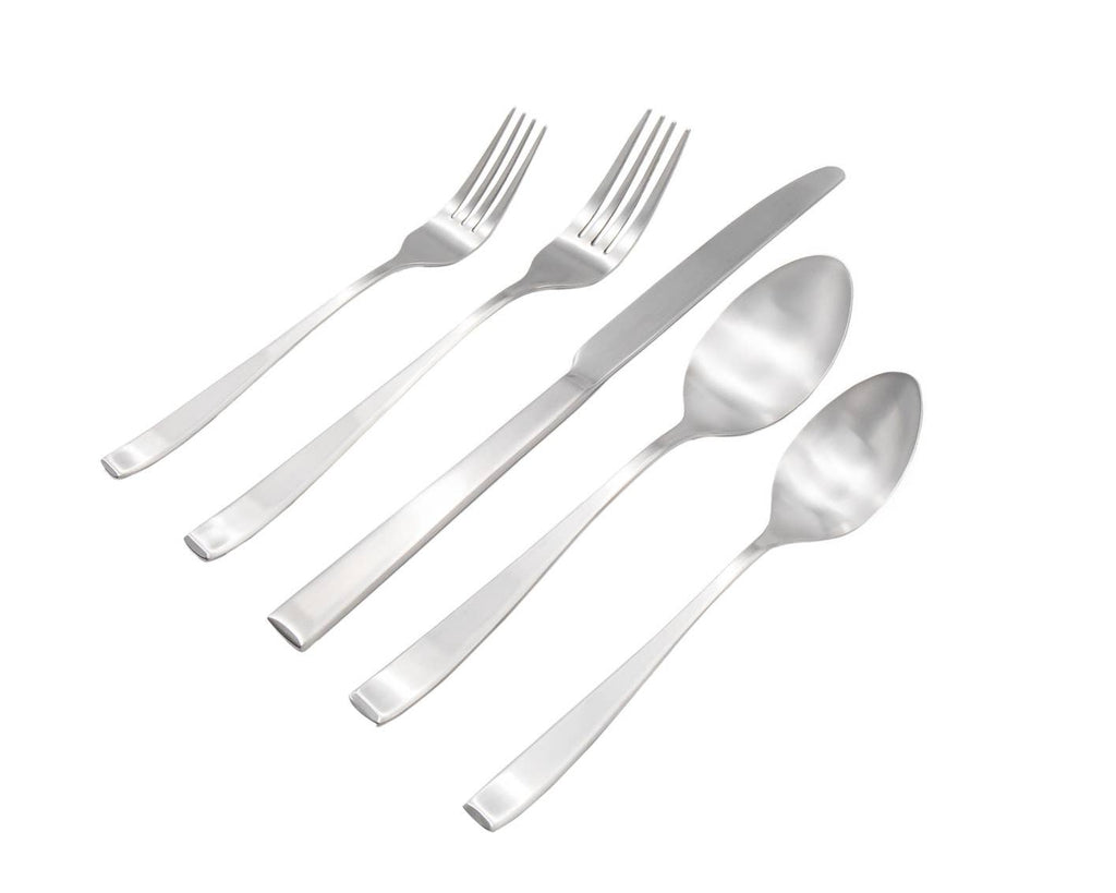 18/0 20pc Chisel Flatware Set - Matte or Mirror Available