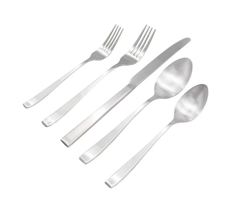 18/0 20pc Chisel Flatware Set - Matte or Mirror Available