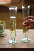 Columbian Handblown Champagne Pair