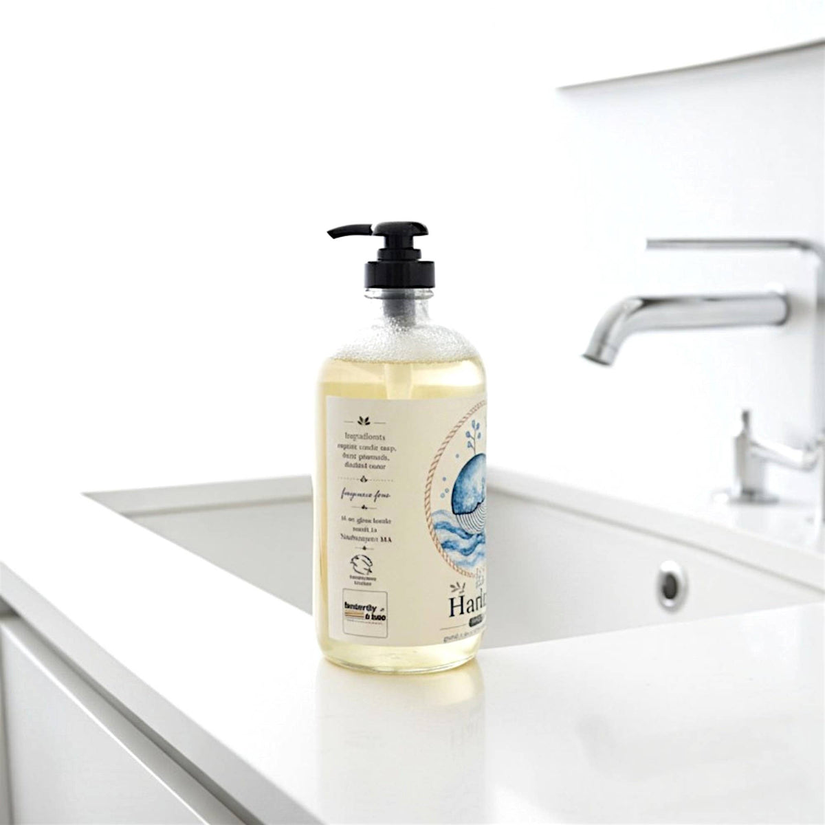 Natural Hand Soap Seashore Inspired, Nautical Theme Whale