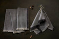 Soft Chambray Dinner Napkins - 18" x 18" Set of 4.