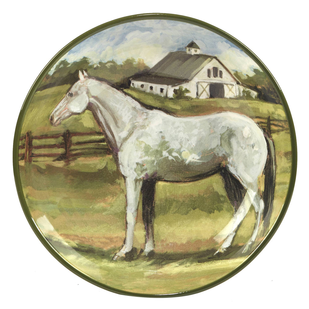 York Stables Horse Serving Pasta Bowl 13in x 3in