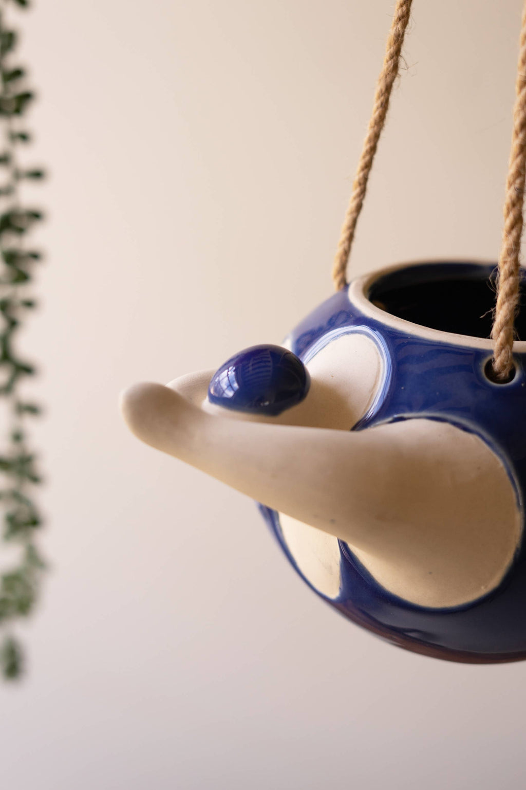 SET OF TWO HANGING CERAMIC SWIMMERS PLANTERS - ONE EACH